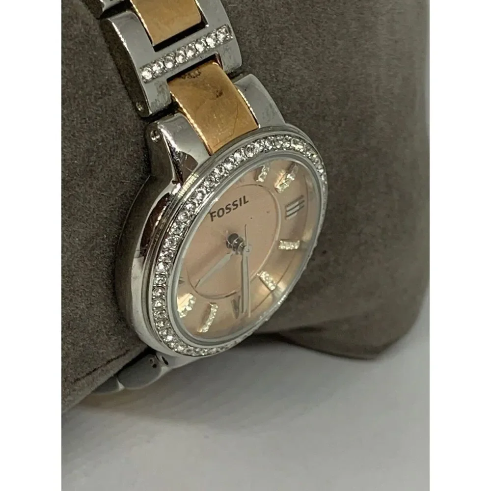 Fossil Women’s ES3405 Analog Two-tone Stainless Steel Watch FR35